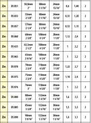 Best 51-120 mm Dar Şaft Tutyası, Çinko