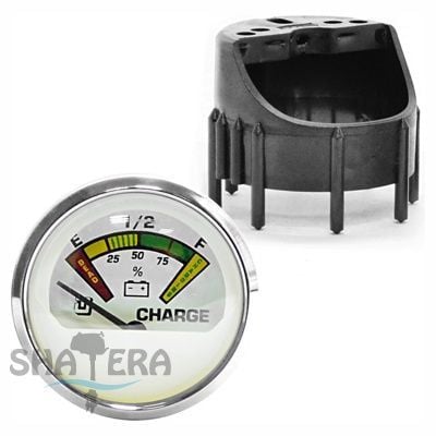 Ultraflex Akü Şarz  Göstergesi, White seri 12V 52mm