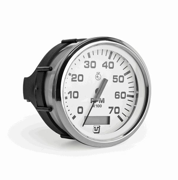 Ultraflex Takometre White SS Ø 85 mm