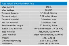 victron Mega Sigorta Tutucu, 6-Way, Mega Fuse