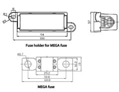 victron Mega Sigorta Tutucu, 6-Way, Mega Fuse
