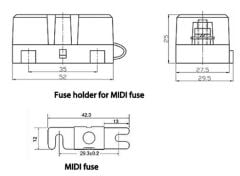 MIDI Sigorta Tutucu, Fuse Holder