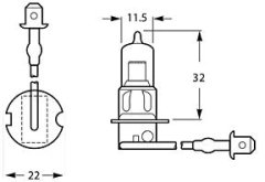 HALOJEN Ampul 12V 55W