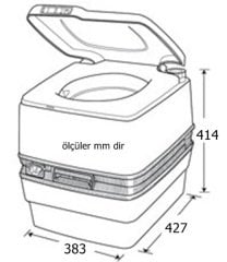 Thetford Porta Potti 365 Portatif tuvalet, 36 litre