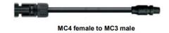 Solar Adapter Cable MC4 Male To MC3 Female