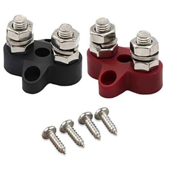 Dual Terminal Stud M8-Linked Set (1 Kırmızı/1 Siyah)