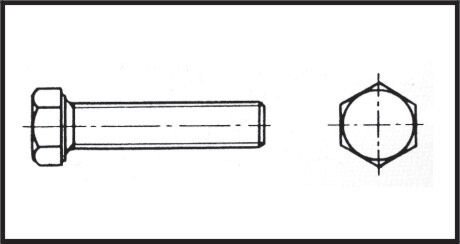 Altı Köşe Civata  4X10 Mm Aısı 316 Dın 933