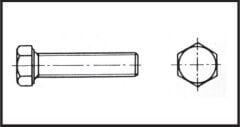 Altı Köşe Civata  4X10 Mm Aısı 316 Dın 933