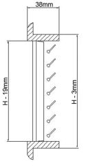 Klima Hava çıkış ızgarası 4 Yönlü Maun 254*127 mm