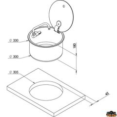 CAN LR1751 Musluklu Kapaklı Yuvarlak Evye
