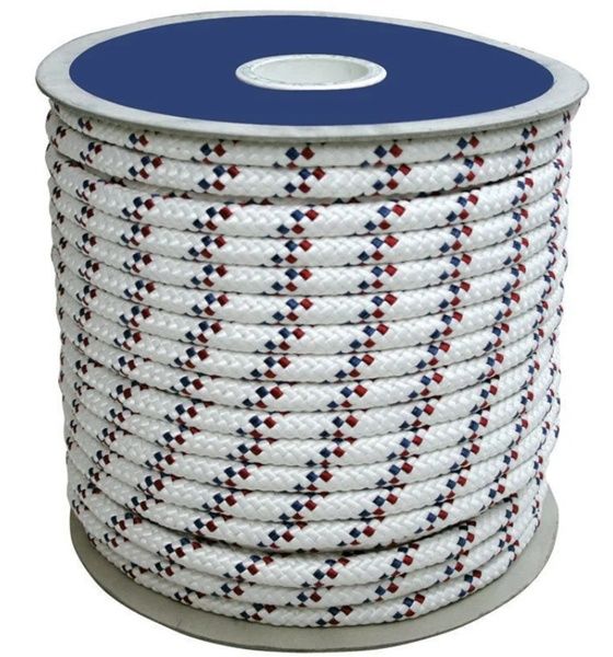 CABO Tekne Halatı, Genel Kullanım İçin,  6mm, beyaz/mavi, 200 m Makara