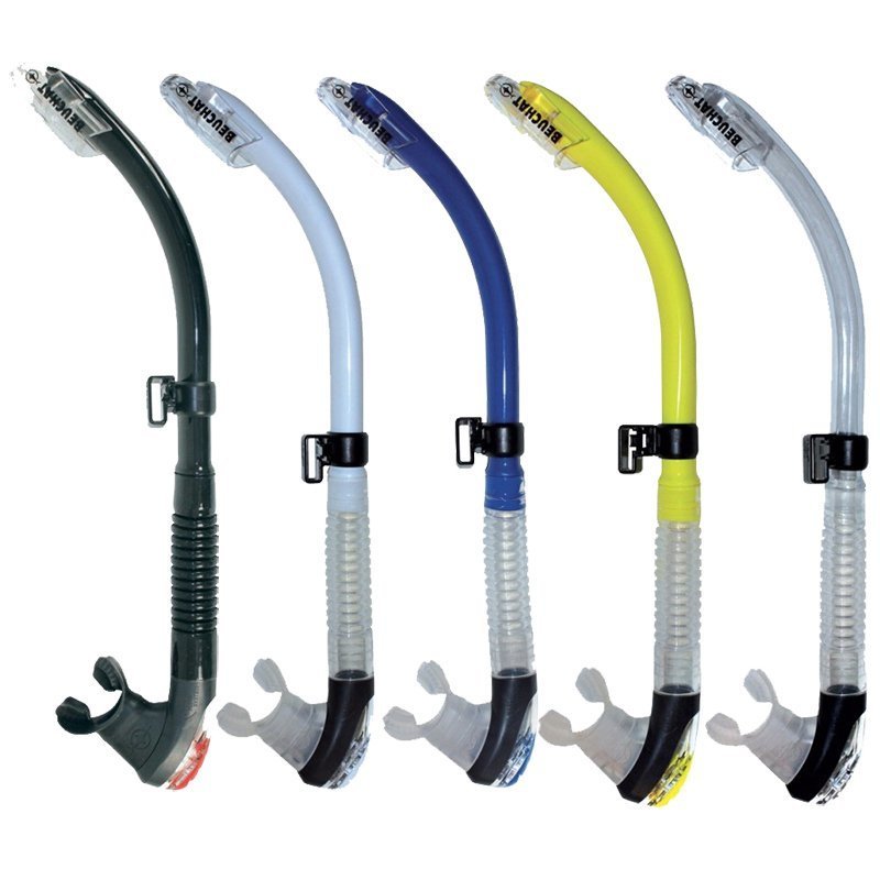BEUCHAT Şnorkel AIRFLEX DRY Tahliyeli Siyah-Kırmızı
