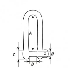 Wichard pimi çıkmaz uzun zincir kilidi 4 mm