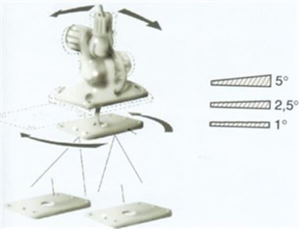 GLOMEX Anten ayağı açı düzeltme kiti Dikdörtgen