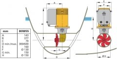 Vetus Baş Manevra Pervanesi, 12V 055