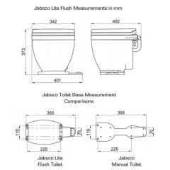 Jabsco Lite Flush Sessiz WC Kumanda panelli 12 V