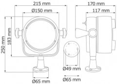 Projektör Çift fonksiyonlu 12 volt